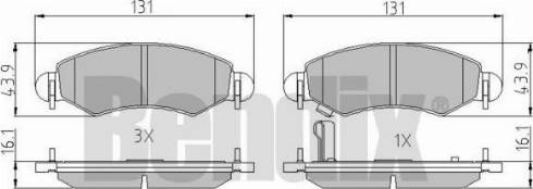 BENDIX 510750 - Kit pastiglie freno, Freno a disco autozon.pro