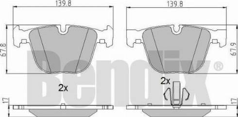 BENDIX 510753 - Kit pastiglie freno, Freno a disco autozon.pro