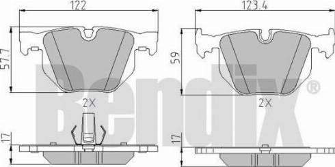 BENDIX 510752 - Kit pastiglie freno, Freno a disco autozon.pro