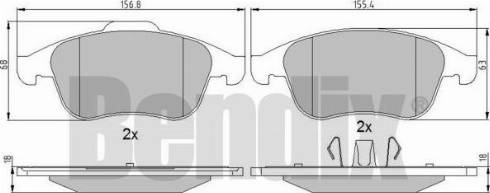 BENDIX 510765 - Kit pastiglie freno, Freno a disco autozon.pro