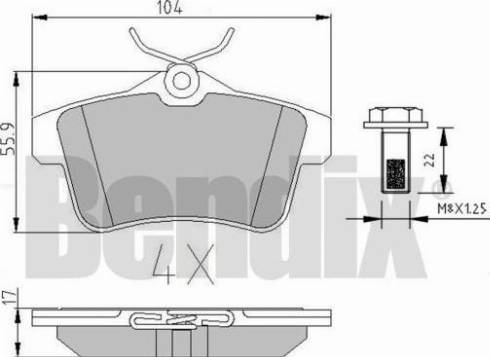 BENDIX 510766 - Kit pastiglie freno, Freno a disco autozon.pro