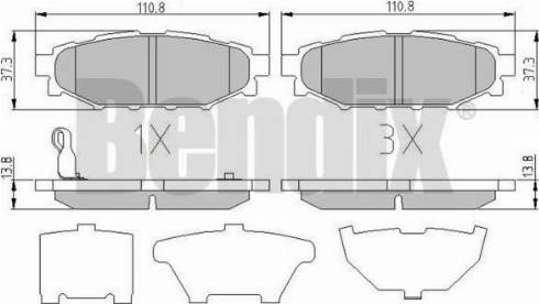 BENDIX 510709 - Kit pastiglie freno, Freno a disco autozon.pro