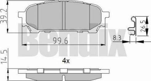 BENDIX 510705 - Kit pastiglie freno, Freno a disco autozon.pro