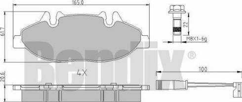 BENDIX 510706 - Kit pastiglie freno, Freno a disco autozon.pro