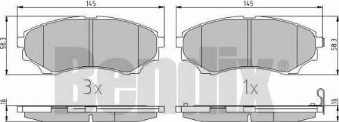 BENDIX 510702 - Kit pastiglie freno, Freno a disco autozon.pro