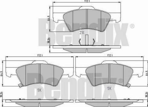 BENDIX 510715 - Kit pastiglie freno, Freno a disco autozon.pro