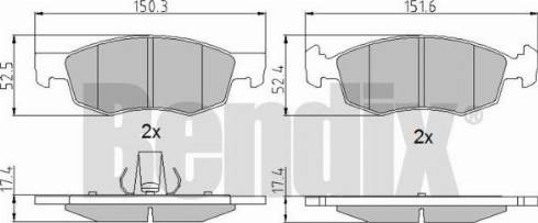 BENDIX 510718 - Kit pastiglie freno, Freno a disco autozon.pro