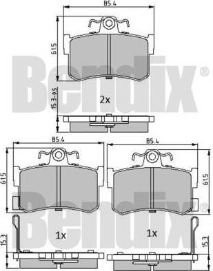 BENDIX 510713 - Kit pastiglie freno, Freno a disco autozon.pro