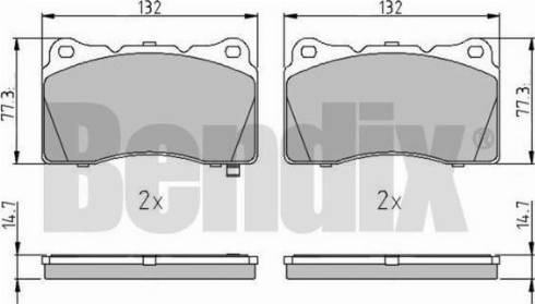 BENDIX 510786 - Kit pastiglie freno, Freno a disco autozon.pro