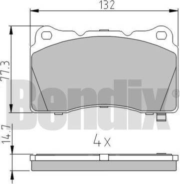 BENDIX 510783 - Kit pastiglie freno, Freno a disco autozon.pro