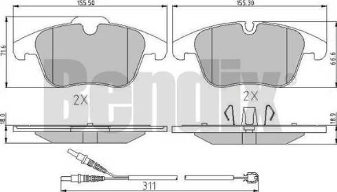 BENDIX 510782 - Kit pastiglie freno, Freno a disco autozon.pro