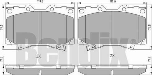 BENDIX 510735 - Kit pastiglie freno, Freno a disco autozon.pro