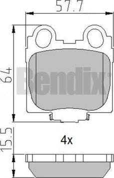 BENDIX 510733 - Kit pastiglie freno, Freno a disco autozon.pro