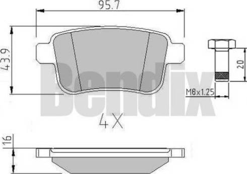 BENDIX 510729 - Kit pastiglie freno, Freno a disco autozon.pro