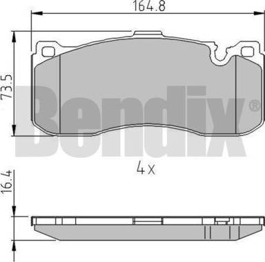 BENDIX 510724 - Kit pastiglie freno, Freno a disco autozon.pro