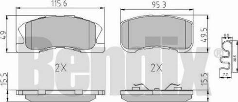 BENDIX 510721 - Kit pastiglie freno, Freno a disco autozon.pro