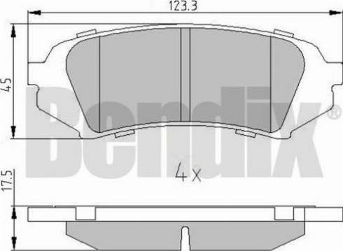 BENDIX 510723 - Kit pastiglie freno, Freno a disco autozon.pro