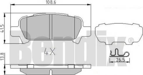 BENDIX 510779 - Kit pastiglie freno, Freno a disco autozon.pro