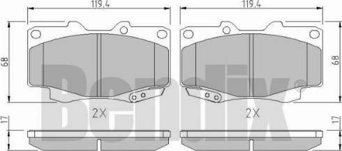 BENDIX 510774 - Kit pastiglie freno, Freno a disco autozon.pro