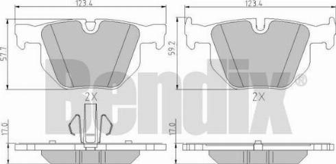 BENDIX 510771 - Kit pastiglie freno, Freno a disco autozon.pro