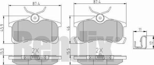 BENDIX 510778 - Kit pastiglie freno, Freno a disco autozon.pro