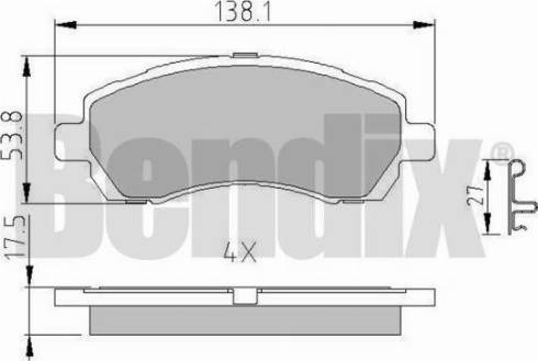 BENDIX 510777 - Kit pastiglie freno, Freno a disco autozon.pro