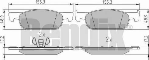 BENDIX 511411 - Kit pastiglie freno, Freno a disco autozon.pro