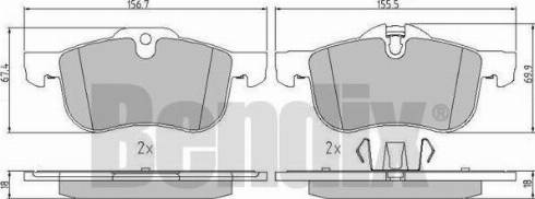 BENDIX 511044 - Kit pastiglie freno, Freno a disco autozon.pro