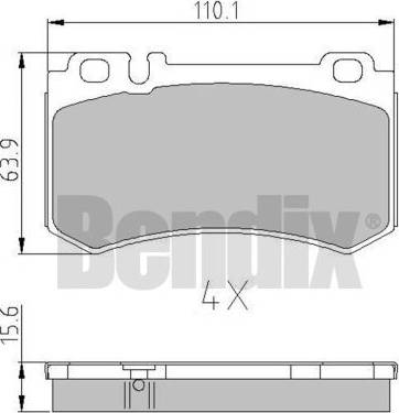 BENDIX 511047 - Kit pastiglie freno, Freno a disco autozon.pro