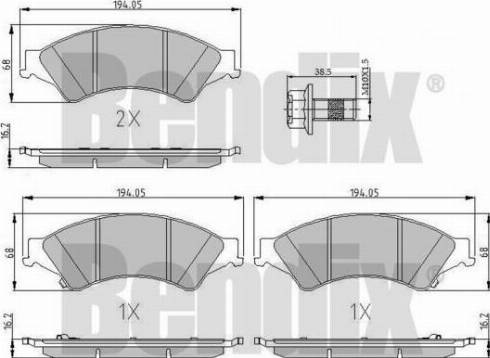 BENDIX 511068 - Kit pastiglie freno, Freno a disco autozon.pro