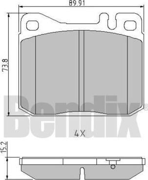 BENDIX 511006 - Kit pastiglie freno, Freno a disco autozon.pro