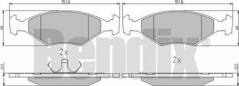 BENDIX 511000 - Kit pastiglie freno, Freno a disco autozon.pro