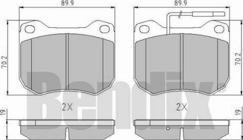 BENDIX 511008 - Kit pastiglie freno, Freno a disco autozon.pro