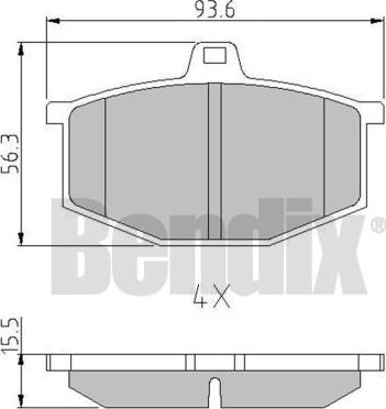 BENDIX 511007 - Kit pastiglie freno, Freno a disco autozon.pro