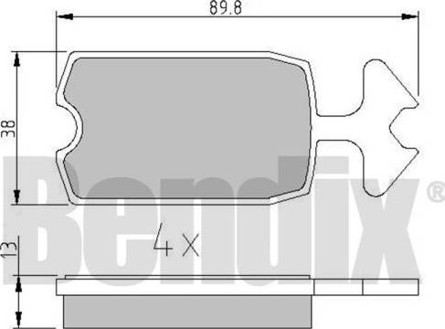 BENDIX 511014 - Kit pastiglie freno, Freno a disco autozon.pro