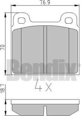 BENDIX 511018 - Kit pastiglie freno, Freno a disco autozon.pro