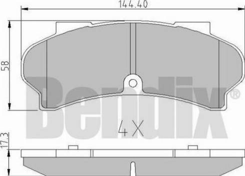 BENDIX 511012 - Kit pastiglie freno, Freno a disco autozon.pro