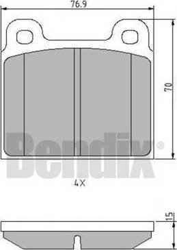 BENDIX 511017 - Kit pastiglie freno, Freno a disco autozon.pro