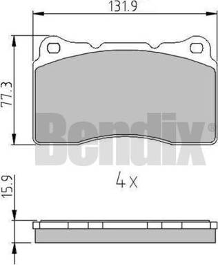 BENDIX 511083 - Kit pastiglie freno, Freno a disco autozon.pro