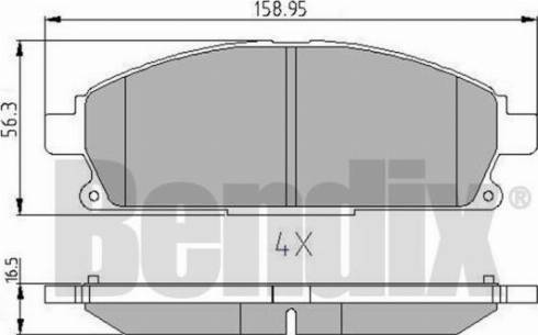 BENDIX 511039 - Kit pastiglie freno, Freno a disco autozon.pro