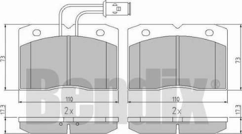 BENDIX 511030 - Kit pastiglie freno, Freno a disco autozon.pro