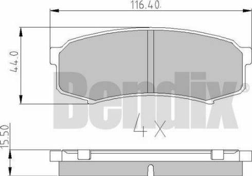 BENDIX 511032 - Kit pastiglie freno, Freno a disco autozon.pro