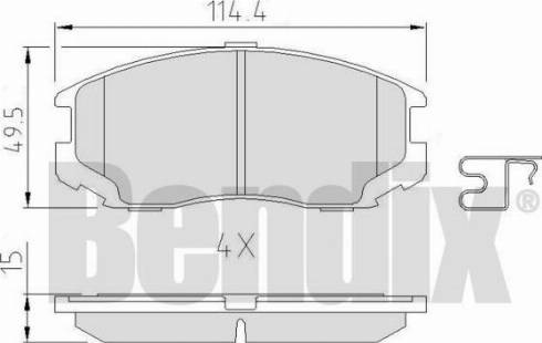 BENDIX 511026 - Kit pastiglie freno, Freno a disco autozon.pro