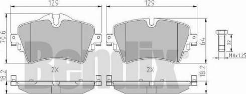 BENDIX 511196 - Kit pastiglie freno, Freno a disco autozon.pro