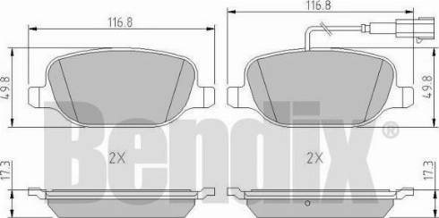 BENDIX 511140 - Kit pastiglie freno, Freno a disco autozon.pro