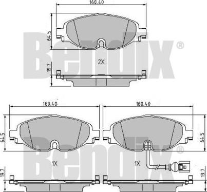 BENDIX 511142 - Kit pastiglie freno, Freno a disco autozon.pro