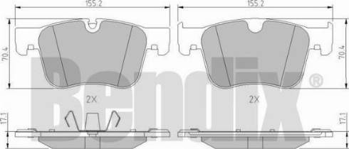 BENDIX 511169 - Kit pastiglie freno, Freno a disco autozon.pro