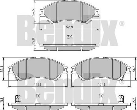 BENDIX 511168 - Kit pastiglie freno, Freno a disco autozon.pro