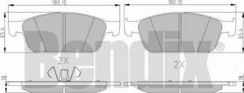 BENDIX 511107 - Kit pastiglie freno, Freno a disco autozon.pro