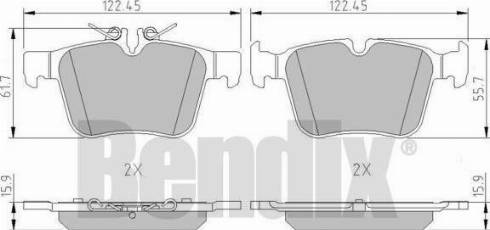 BENDIX 511189 - Kit pastiglie freno, Freno a disco autozon.pro